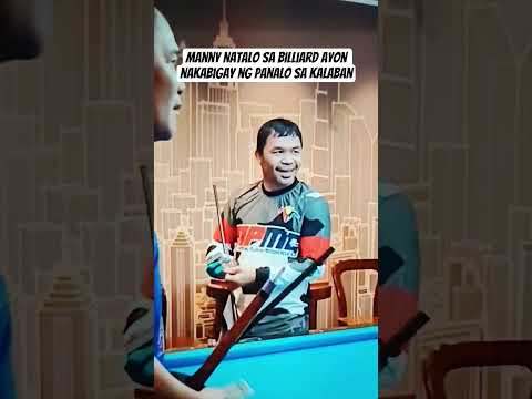 Manny natalo sa billiard binigyan ng Pera ang kalaban #viralshort #mannypacmanpacquiao #fypシ゚viral