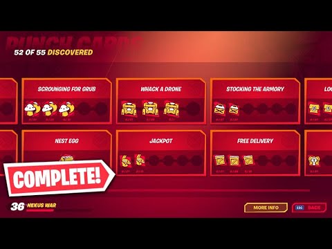 HOW TO *UNLOCK* ALL 55 PUNCHCARDS IN FORTNITE CHAPTER 2 SEASON 4! - COMPLETE PUNCHCARD GUIDE!