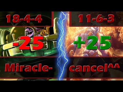 Miracle- plays Timbersaw vs cancel^^ as Huskar - Dota 2