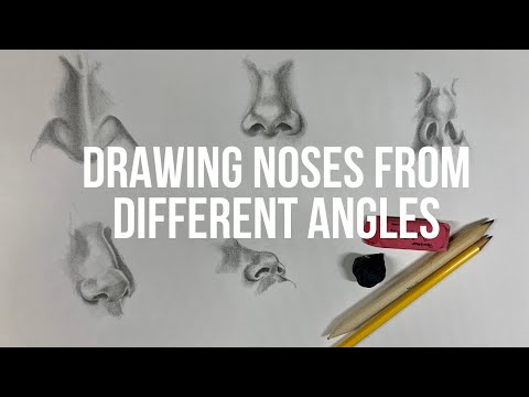 How to draw noses from different angles