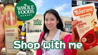 shop with me Whole Foods Market for healthy snacks, protein drinks, & Deals