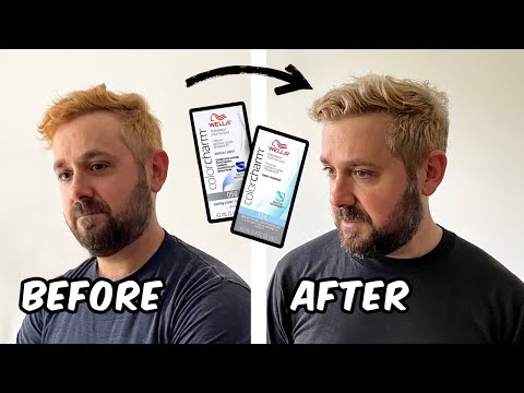 DIY Ash Blonde Toner at Home for Men · Wella T14 and 050 Additive.