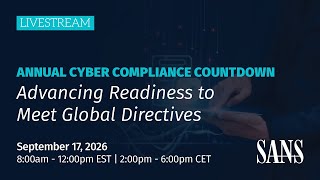 SANS Annual Cyber Compliance Countdown