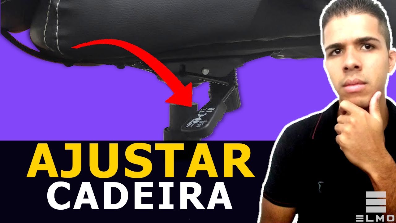 Como ajustar altura/função balanço cadeira gamer - Elmo
