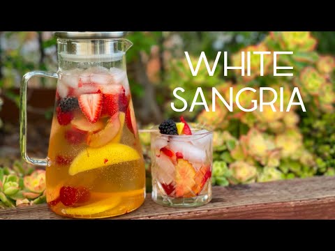 LARGE BATCH WHITE SANGRIA RECIPE || An Easy White Sangria || Summer Sangria