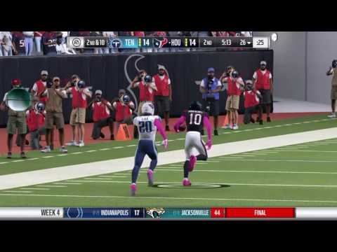 Madden 17 career mode QB- 600 yards 6 TD's