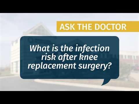 What is the infection risk after knee replacement surgery?