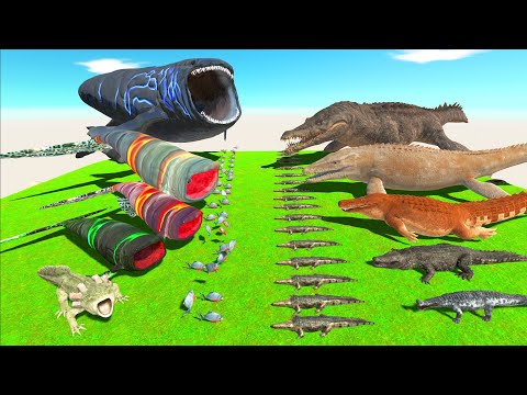King of Water - Bloop of Evolution VS Mosasaurus of Evolution - Animal Revolt Battle Simulator