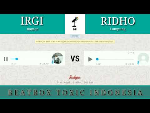 SEMI FINAL | IRGI (Banten) VS RIDHO (Lampung) | MINI BATTLE BEATBOX TOXIC INDONESIA