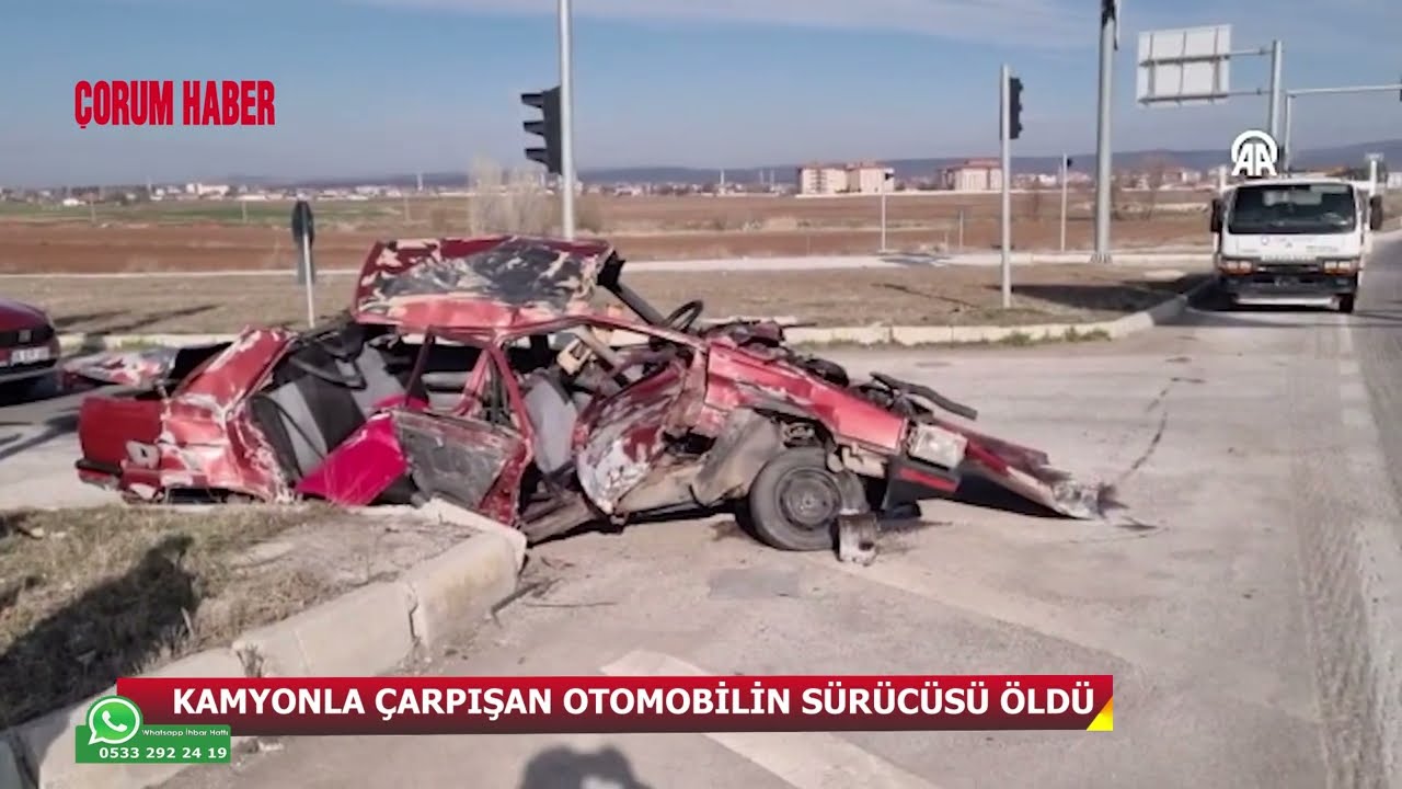 OTOMOBİL SÜRÜCÜSÜNÜN ÖLDÜĞÜ FECİ KAZA KAMERADA