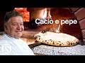 Cacio e Pepe Pizza Baked with Ice by Roman Pizza Maker Stefano Callegari