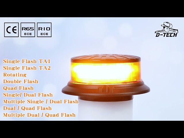 Vídeo relacionado con Dinfu 40W Luz de advertencia LED naranja con 17 modos de estroboscopio, luz intermitente de 24 pulgadas para camiones, luz de emergencia amarilla para Techo Superior