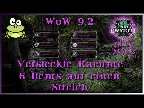 WoW 9.2, 6 Stück Level 246 Items auf einen Streich, kosmischer Flux, versteckte Räume, farmen, Gold