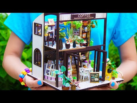 DIY Miniature Coffee Shop Dollhouse