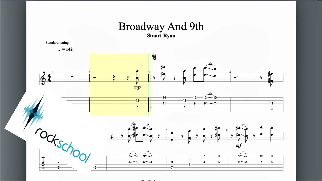 Broadway and 9th Rockschool Grade 7 Guitar