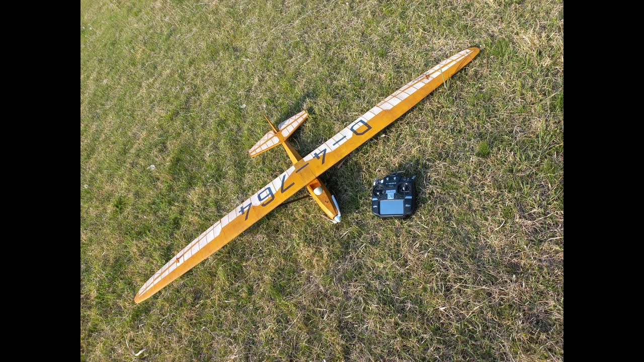 Schneider GRUNAU BABY iib R-C vintage glider wingspan 2000mm 3D Print Model