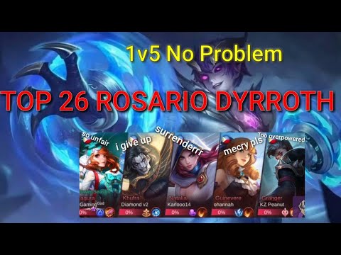 TOP 24 ROSARIO DYRROTH SOLO RANKING EPIC | ROAD TO MYTHIC PART 1 | JEON OFFICIAL