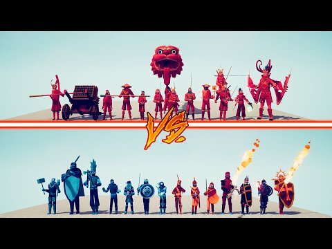 MEGA DYNASTY TEAM vs ICE AND FIRE TEAM - Totally Accurate Battle Simulator | TABS