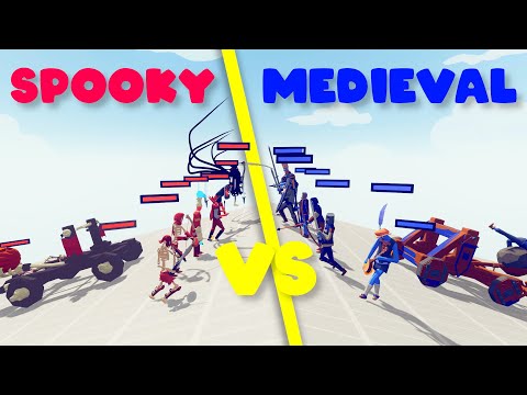 SPOOKY TEAM vs MEDIEVAL TEAM | TABS - Totally Accurate Battle Simulator