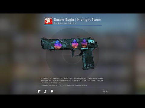 [CS:GO] Desert Eagle  - Midnight Storm (FN) with 3 Liquid Fire (Holo)