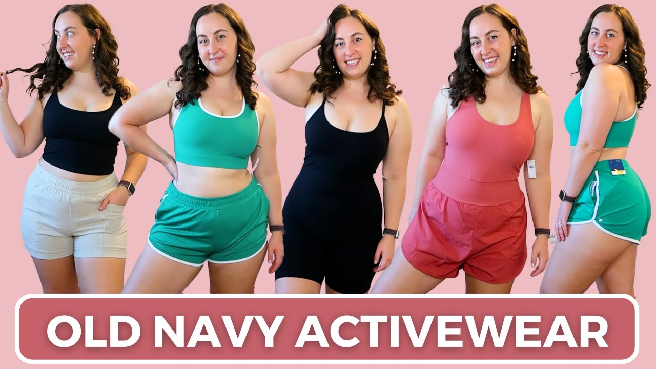 OLD NAVY ACTIVEWEAR HAUL AND TRY ON | SUMMER 2023 AFFORDABLE ACTIVE ROMPERS AND SETS