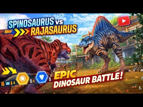 SPINOSAURUS vs RAJASAURUS 🔥 Epic Dinosaur Battle | Jurassic World Game