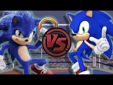 MOVIE SONIC vs MODERN SONIC! (Sonic The Hedgehog Cartoon Rap Battle) | CARTOON RAP ATTACK!