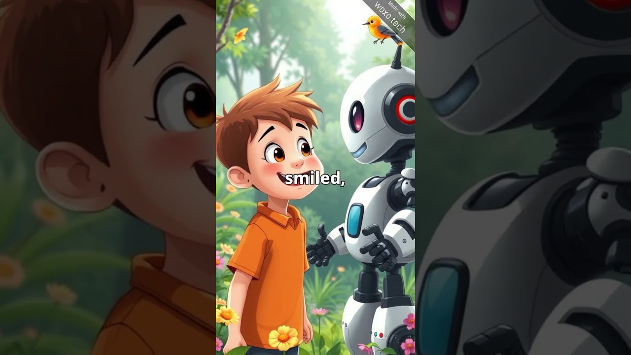 A little boy sit under tree 🥰 #ai #kids_cartoons #trees #boy #aboys #cartoons #aicartoon #morning