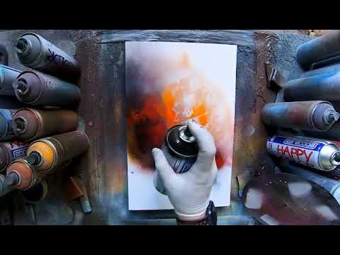 2 minute SPRAY PAINTING Planet TUTORIAL