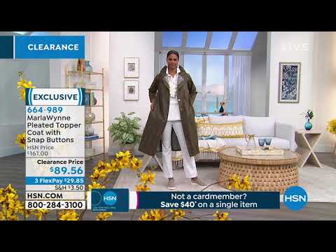 MarlaWynne Pleated Topper Coat with Snap Buttons