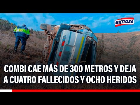 🔴🔵 La Libertad: Van falls more than 300 meters, leaving four dead and eight injured