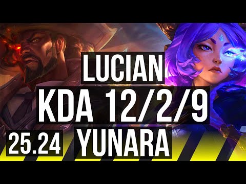 LUCIAN & Nami vs YUNARA & Neeko (ADC) | Good KDA: 12/2/9 | KR Challenger | 25.24