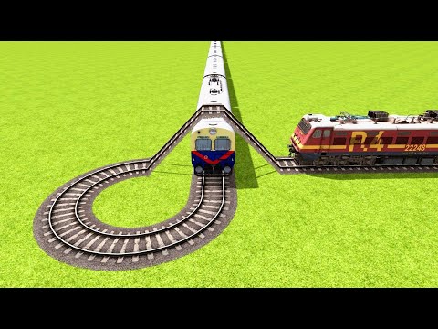 TWO TRAINS BYPASS ON THE ZIGZAG AND CRAZY ROUND CIRCLE RAILROAD ▶️ Train Simulator | CrazyRails