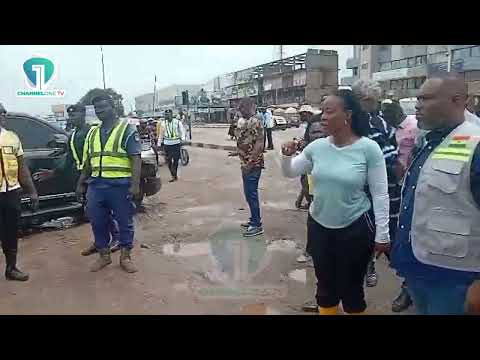 Works Minister Kenneth Gilbert Adjei Inspects Poor Road Conditions at Dansoman Junction