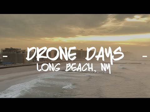 Drone footage of surf session at Long Beach