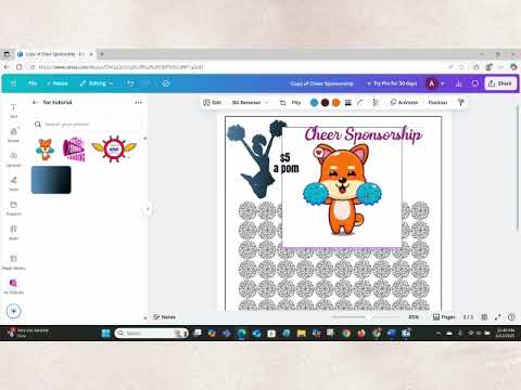 Cheer Fundraiser Canva Template Tutorial