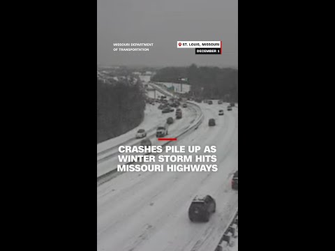 Crashes pile up as winter storm hits Missouri highways