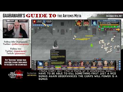 Gaarawarr's Guide to the Artemis Meta | Idle Champions | D&D