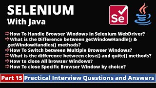 Download the video "Part15-Selenium with Java Tutorial | Practical Interview Questions and Answers"