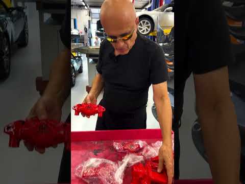 Powder Coat or Paint Brake Calipers? #tesla