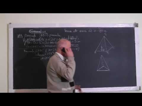 Lectia 1113 - Piramida triunghiulara, patrulatera, hexagonala regulata Probleme - Clasa 8