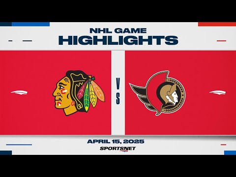 NHL Highlights | Blackhawks vs. Senators - April 15, 2025