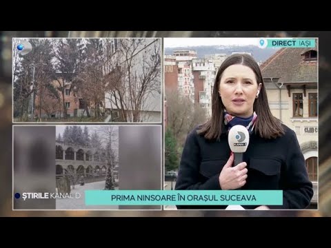 Stirile Kanal D - Prima ninsoare in orasul Suceava. Vremea se raceste in toata tara!