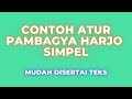 Contoh Atur Pambagya Harjo Manten Putri