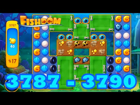 Fishdom Level 3787 - 3790 HD Walkthrough | 3 - match puzzle game | gameplay | android | 3788 | 3789