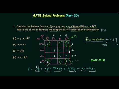 GATE Solved Problems 2014 | Karnaugh Map | Digital Electronics