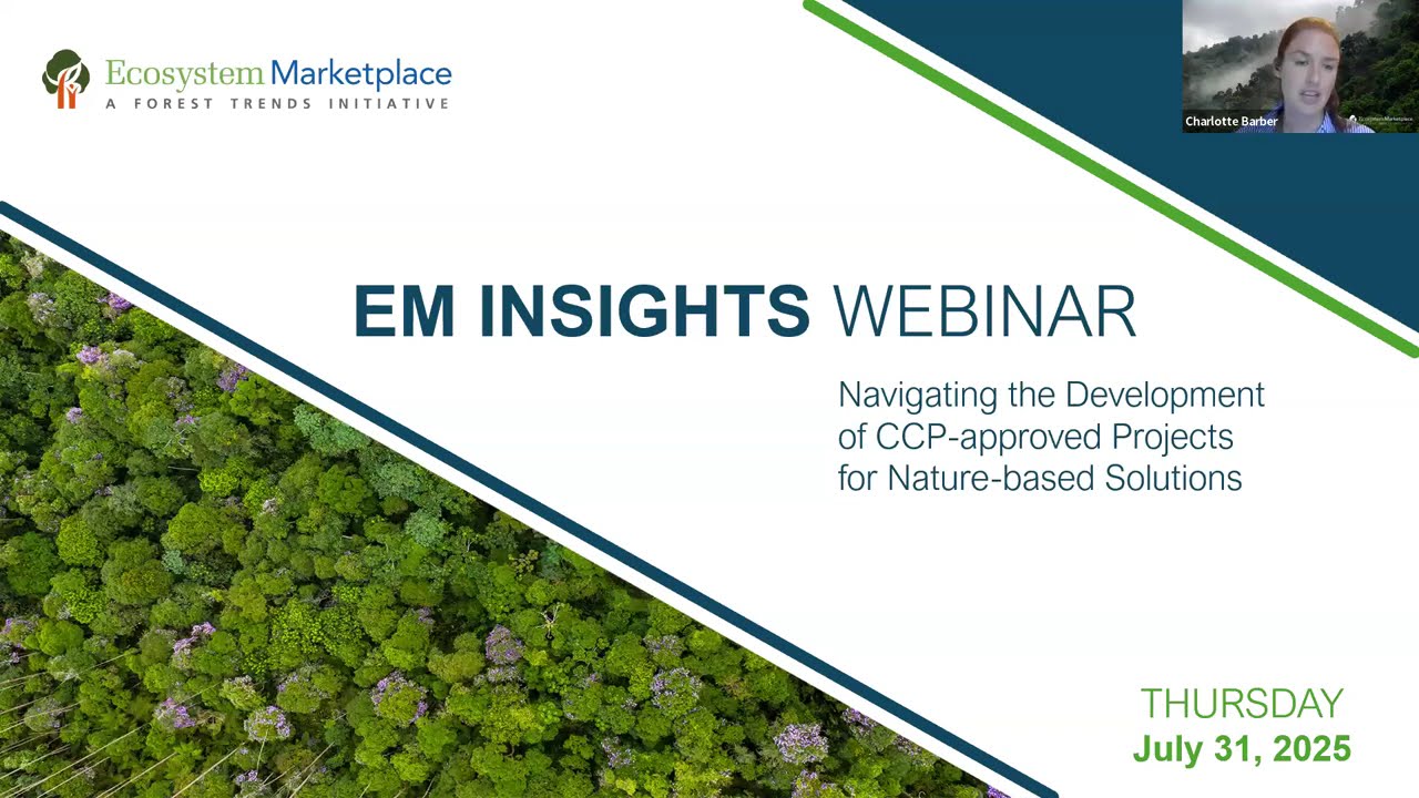 EM Insights Webinar: Navigating the Development of CCP approved Projects for NbS