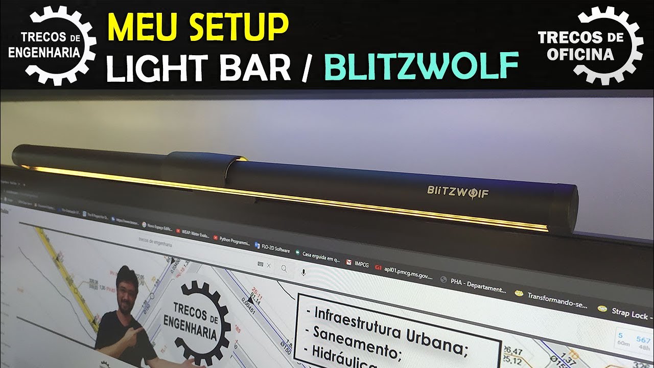 Luminária / Light Bar Blitzwolf. UPGRADE no SETUP. Nova Firula para gastar dinheiro e ser feliz kkkk