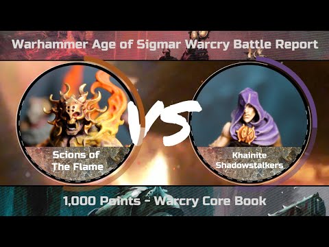 Scions of the Flame VS Khainite Shadowstalkers / Warhammer Age of Sigmar Warcry Battle Report