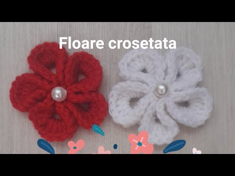 Floare crosetata 🪢🧶♥️